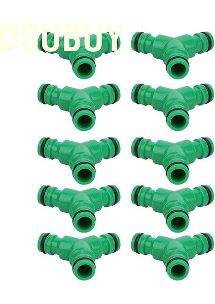 Dsubuy 10 Adet 3 Yollu Su Hortum Kaplini Y Konnektörü Bahçe Sulama Için Premium Plastik Adaptör Çoğaltıcı (Yurt Dışından)