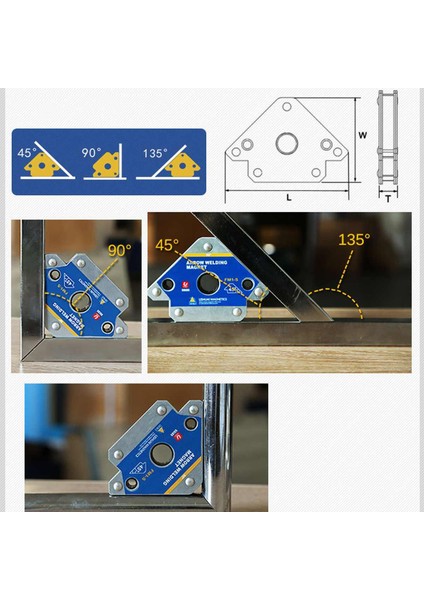 4 Adet Manyetik Kaynak Tutucular Çok Açılı Lehim Mıknatısı Kaynak Sabitleyici Pozisyoner Ferrit Tutma Yardımcı Bulucu Araçları (Yurt Dışından)