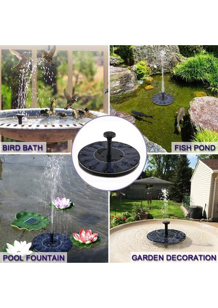 Mini Çeşme Güneş Enerjisi Bahçe Havuzu Gölet Yüzen Çeşme Suyuaçık Güneş Paneli Bahçe Dekoru (Yurt Dışından) fiyatları