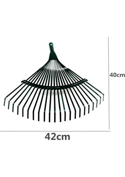 42 cm Fan Tırmık Kafası Bahçe Veranda Yaprak Çim Için Ağır Tırmık Kafası 22 Diş (Yurt Dışından)