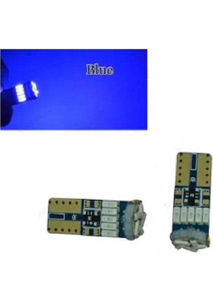 T10 15 Smd Mavi LED Ampul - T10 15 Smd LED Mavi Renk -T10 Mavi LED Ampul