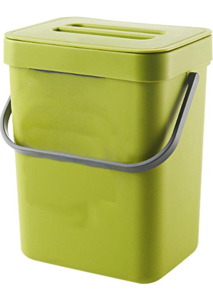 Lavabo Altında Kapaklı Çöp Kovası Yeşil Çöp Kutusu Plastik Çöp Sepeti Banyo / Ofis Için Çöp Kutusu Asın, Mutfak Için Atık Kompost Kutusu Yatak Odası Için Küçük Çöp Kutusu 0,8 Galon (Yurt Dışından)