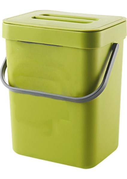 Lavabo Altında Kapaklı Çöp Kovası Yeşil Çöp Kutusu Plastik Çöp Sepeti Banyo / Ofis Için Çöp Kutusu Asın, Mutfak Için Atık Kompost Kutusu Yatak Odası Için Küçük Çöp Kutusu 0,8 Galon (Yurt Dışından)