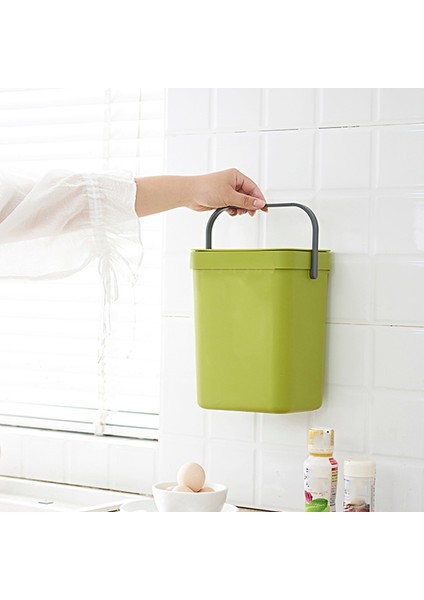 Lavabo Altında Kapaklı Çöp Kovası Yeşil Çöp Kutusu Plastik Çöp Sepeti Banyo / Ofis Için Çöp Kutusu Asın, Mutfak Için Atık Kompost Kutusu Yatak Odası Için Küçük Çöp Kutusu 0,8 Galon (Yurt Dışından)