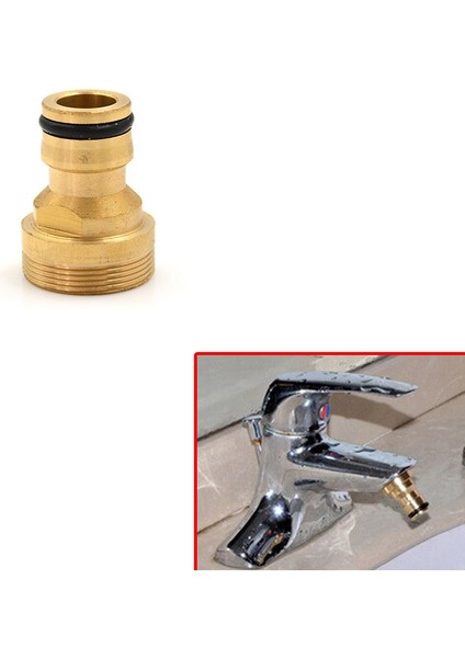 1pc Pirinç Hortum Musluk Bağlantısı 23MM Dişli Ev Su Borusu Adaptörü Uydurma Podazz (Yurt Dışından)