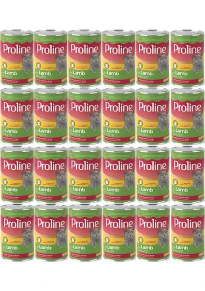 Pro Line Proline Kuzu Etli Yetişkin Kedi Konservesi 400 Gr*24 Adet