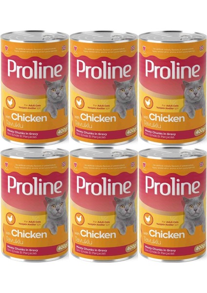 Proline Tavuklu Yetişkin Kedi Konservesi 400 Gr*6 Adet