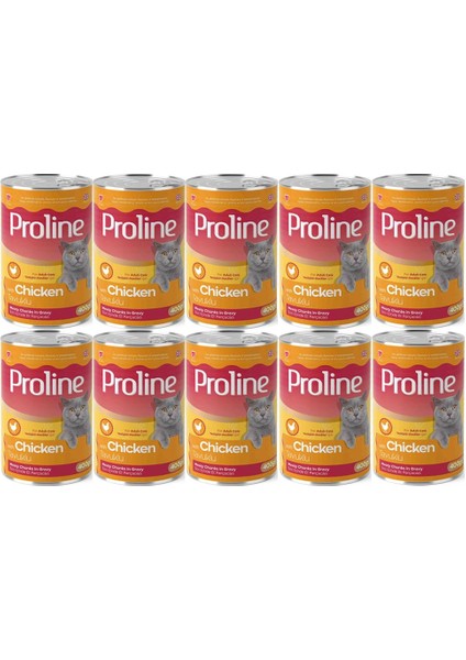 Pro Line Proline Tavuklu Yetişkin Kedi Konservesi 400 Gr*10 Adet