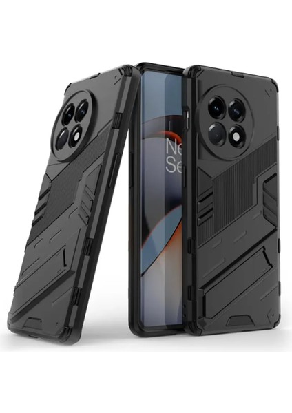 Oneplus Ace 2 Pro Matrix Serisi Armor Standlı Perfect Koruma Kılıf - Siyah AL3416