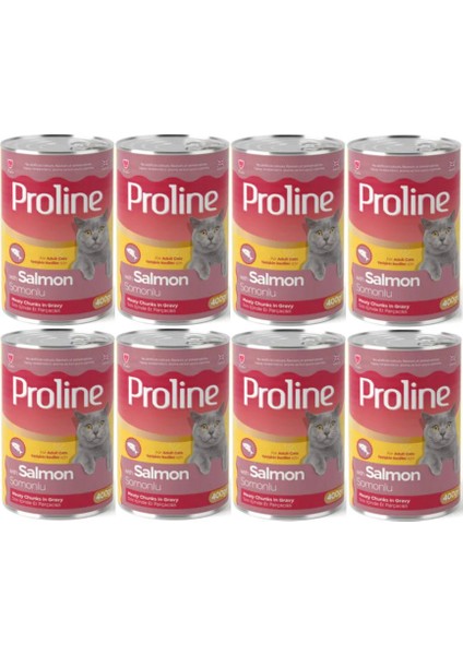 Proline Somonlu Yetişkin Kedi Konservesi 400 Gr*8 Adet