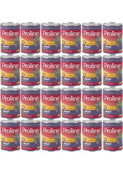 Pro Line Proline Dana Etli Yetişkin Kedi Konservesi 400 Gr*24 Adet