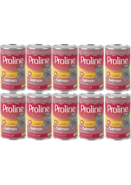 Proline Somonlu Yetişkin Kedi Konservesi 400 Gr*10 Adet