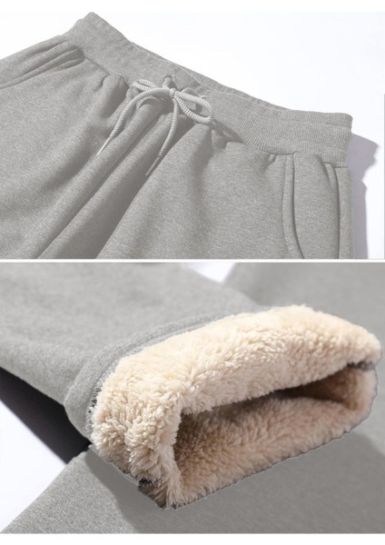 Erkek Ultra Termal Kışlık Sherpa Astarlı Aktif Koşu Normal Paça Jogger Eşofman Altı