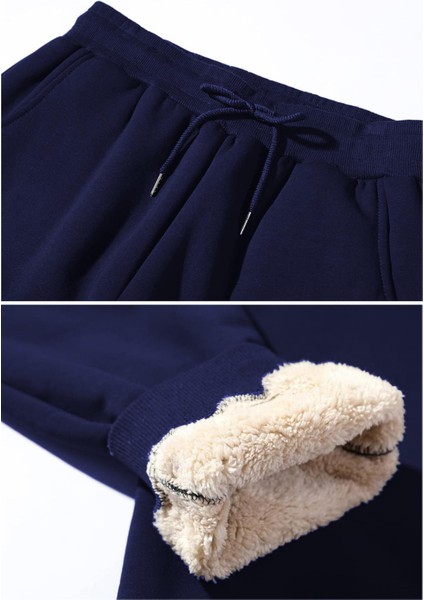 Erkek Ultra Termal Kışlık Sherpa Astarlı Aktif Koşu Normal Paça Jogger Eşofman Altı