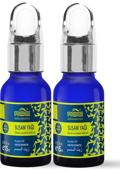 2'li Susam Yağı, Damlalıklı Serum - Kolay Kullanım 15 ml