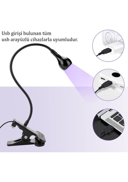 Portatif Mandallı Mini Uv LED Lamba Manikür Tırnak Kurutucu Siyah 3W fiyatları
