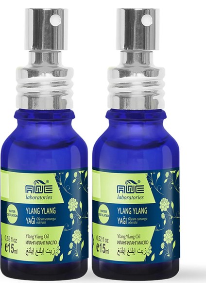 2'li Ylang Ylang Uçucu Yağı, Spreyli Kolay Kullanım 15 ml