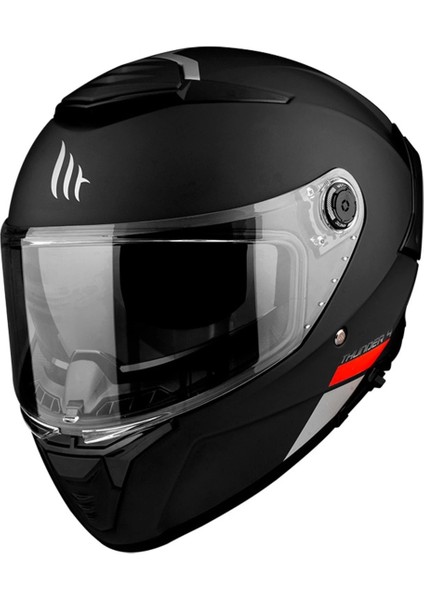 Kask Thunder 4 Sv Solıd A1 Matt Black Şeffaf Vizör