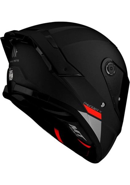Kask Thunder 4 Sv Solıd A1 Matt Black Şeffaf Vizör