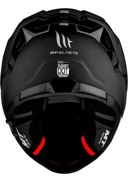 Kask Thunder 4 Sv Solıd A1 Matt Black Şeffaf Vizör