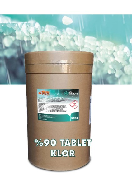 %90 Tablet Klor 50 Kg - Havuz Kloru