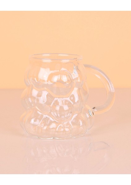 Isıya Dayanıklı Borosilikat Kulplu Üzümlü Boncuk Şekilli Bardak Kahve ve Sunum Bardağı Üzüm Bardak