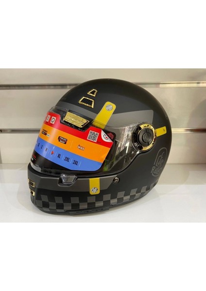 Kask Jarama Zone C1 Mat Siyah/grı Cafe Racer