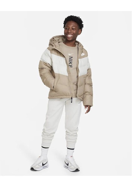 Çocuk Kapüşonlu Mont Bej Unisex DX1264 fiyatları