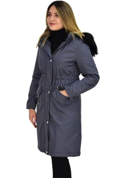 Kadın Kapüşonlu Bondid Kaban K3065 BGL-ST03289