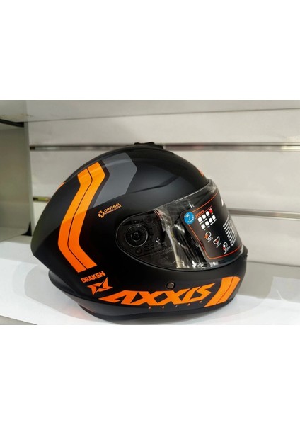 Kask Draken S B4 Slıde Mat Flour Uyumlu  Orange/black