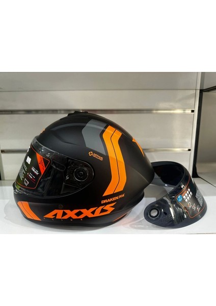 Kask Draken S B4 Slıde Mat Flour Uyumlu  Orange/black