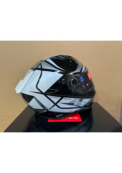 Mt Helmets Kask Revenge 2 S B2 Hatax Parlak Siyah/ Gri/beyaz