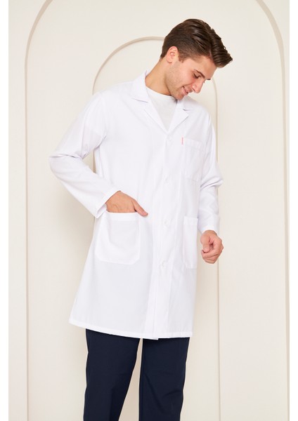 Mervem Alpaka Doktor Önlüğü Erkek Beyaz modelleri