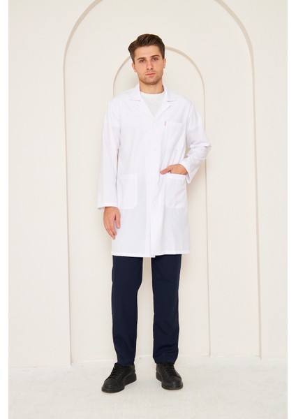 Mervem Alpaka Doktor Önlüğü Erkek Beyaz indirimleri