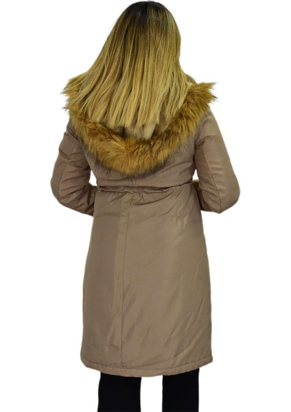 Kadın Kapüşonlu Bondid Kaban K3065 BGL-ST03289
