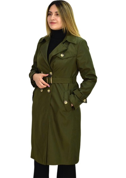 Kadın Kemerli Trençkot K3064 BGL-ST03286 fırsatları
