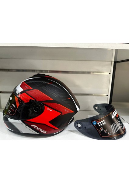 Kask Draken S B5 Sunray Mat Red/black/whıte fırsatları