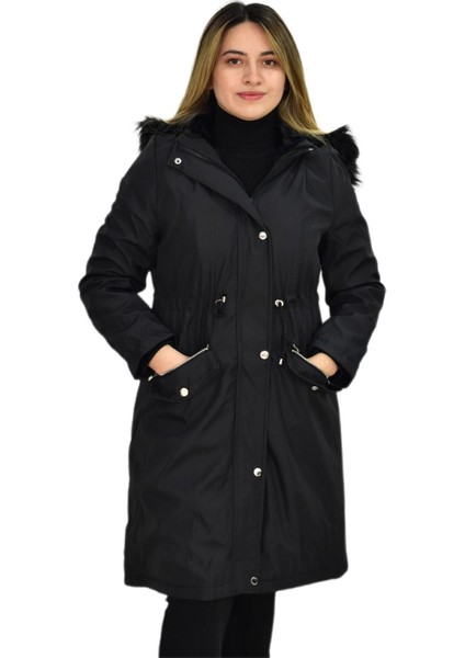 Kadın Kapüşonlu Bondid Kaban K3065 BGL-ST03289