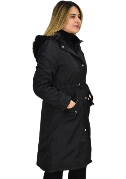 Kadın Kapüşonlu Bondid Kaban K3065 BGL-ST03289