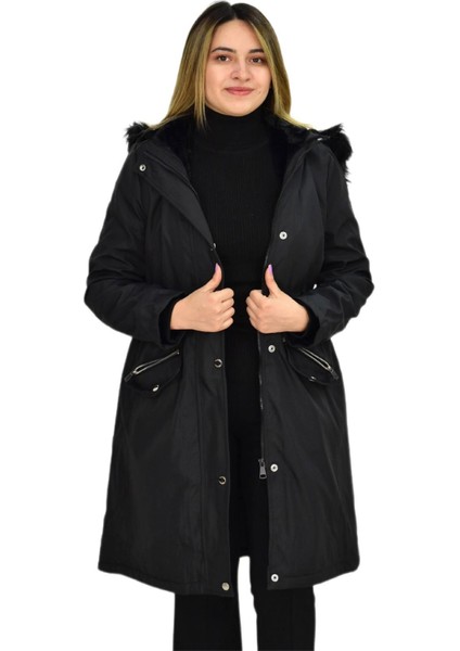 Kadın Kapüşonlu Bondid Kaban K3065 BGL-ST03289