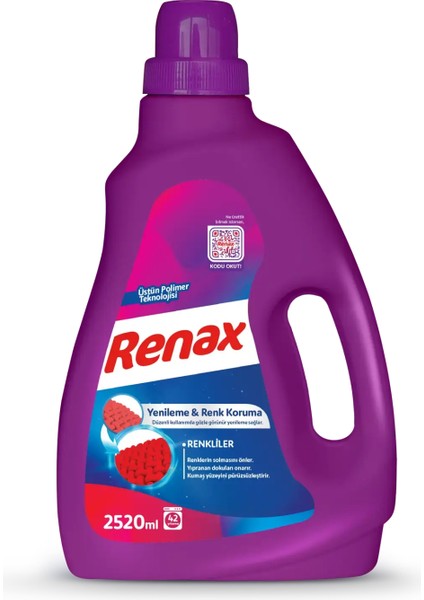 Renax Sıvı Çamaşır Deterjanı Renkliler 2520 ml