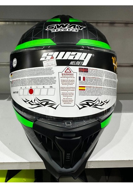 Kask SW-865 Mat Grey/green Güneş Gözlüklü modelleri