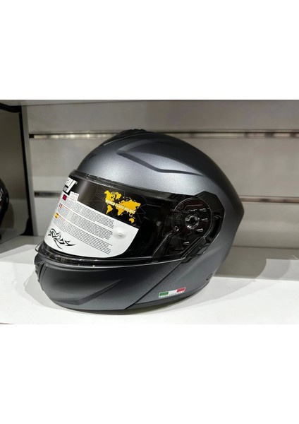 Kask SW-917 Çene Açılır Güneş Gözlüklü Mat Titanyum