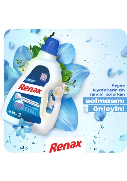 Sıvı Çamaşır Deterjanı Beyaz ve Renkliler 2520 ml