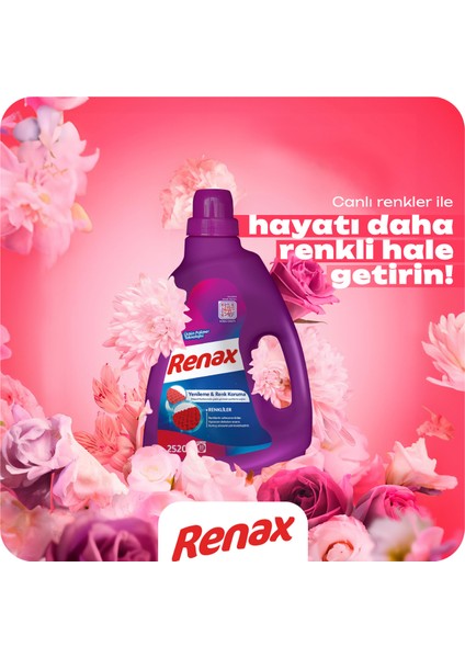 Renax Sıvı Çamaşır Deterjanı Renkliler 2520 ml - 3 Lü Paket