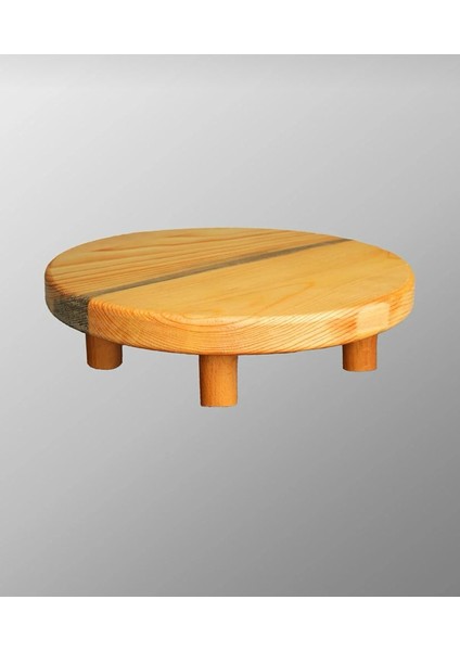 Yuvarlak Çam Ağacı Et Tahtası Kesme Tahtası 22-24 cm