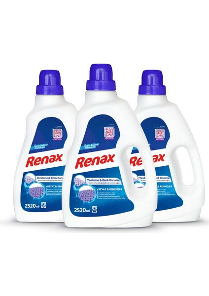 Sıvı Çamaşır Deterjanı Beyaz ve Renkliler 2520 ml - 3 Lü Paket