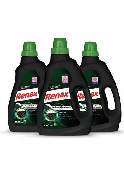 Renax Sıvı Çamaşır Deterjanı Siyahlar 2520 ml - 3 Lü Paket