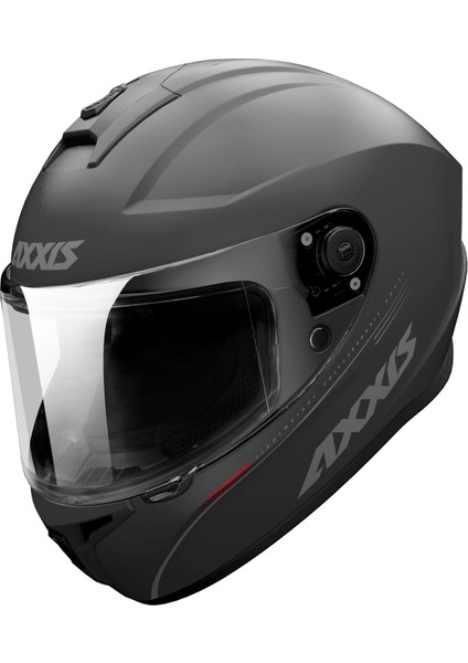 Kask Axxis Draken S Mat Titanyum Şeffaf Camlı