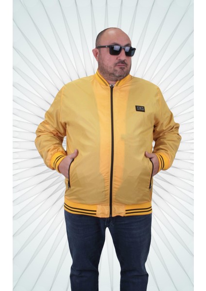 Büyük Beden Pilot Mont Hardal Renk Erkekler İçin %100 Polyester